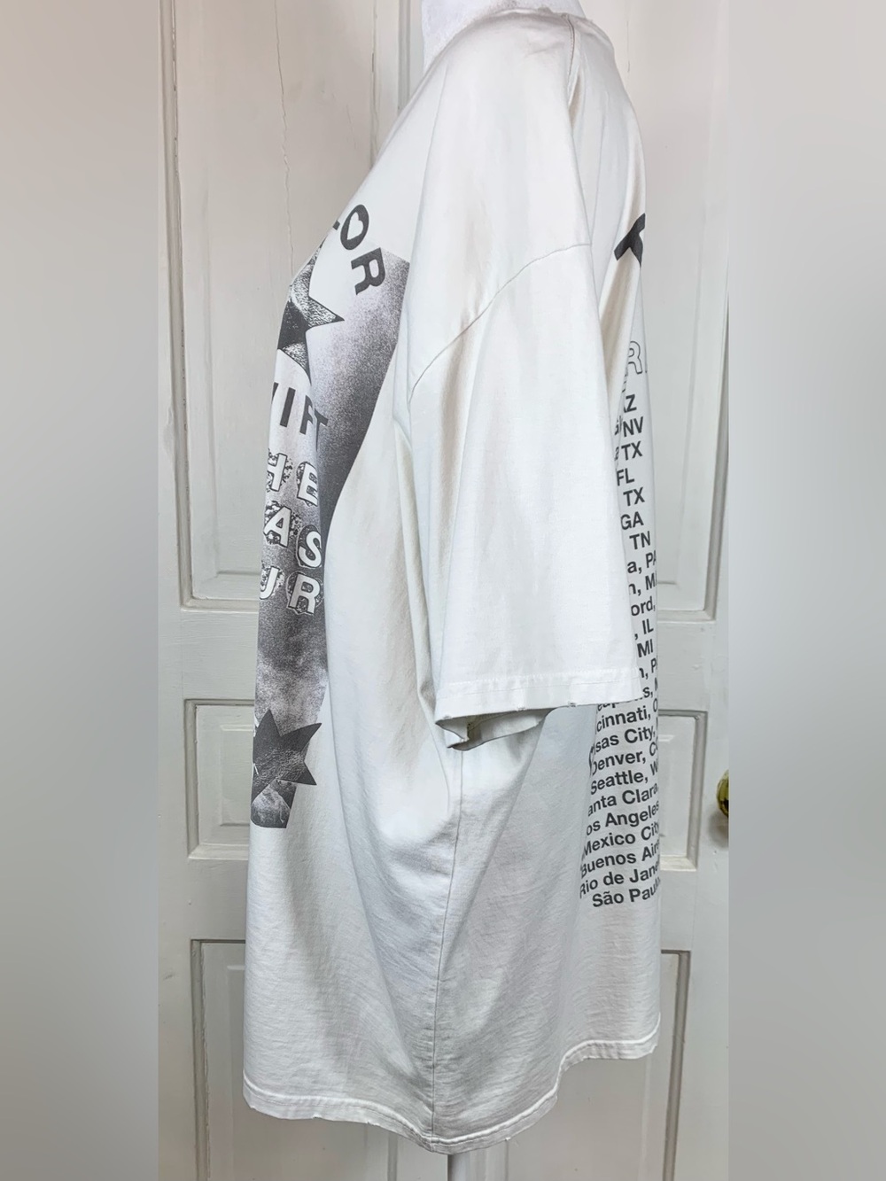Taylor Swift The Eras Tour Concert Tshirt - Oversized - Vintage Frayed Edge Look - Picture 8 of 13